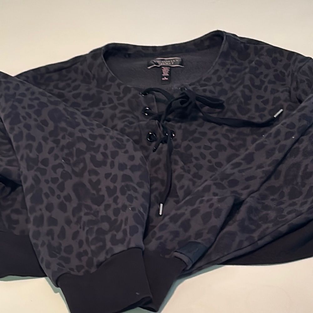 WORN ONCE.  VS CROP SWEATSHIRT